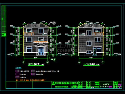 农民住房建筑施工户型CAD设计图纸