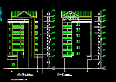 八层住宅楼建筑设计图纸免费下载 - 建筑户型平面图